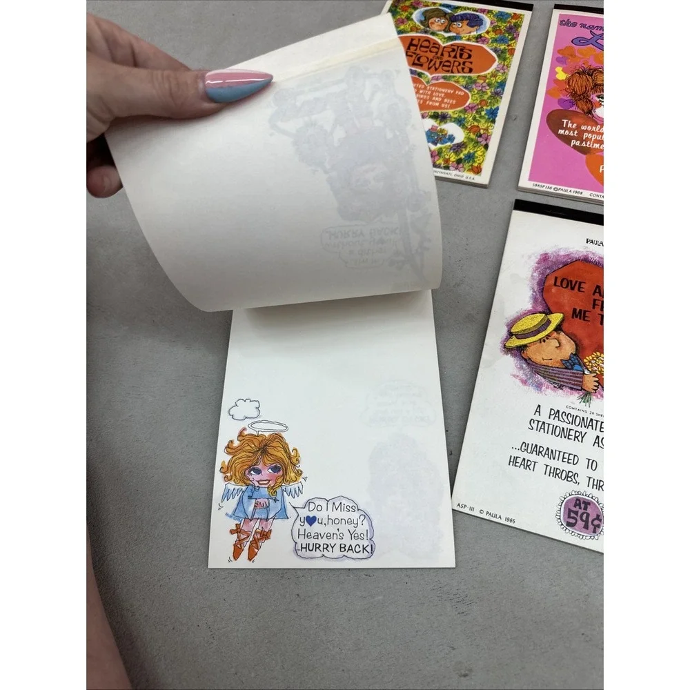 NEW Vintage 1960s‎ Stationary Pads By Paula Presents - Funny Cute Stationary